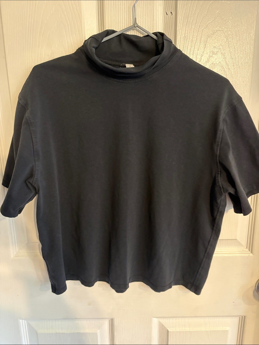 lululemon athletica Black Short-Sleeve Mock Neck Tee